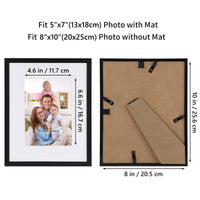 2 x RAW Customer Returns Giftgarden 10 pieces picture frames 13 x 18 cm with passepartout, black photo frame collage set for 20 x 25 cm photos without passepartout, wall or table stand - RRP €64.52