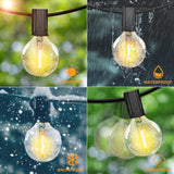 1 x RAW Customer Returns LED fairy lights outdoor power - G40 20M 50 4 bulbs weatherproof balcony fairy lights outdoor IP44 waterproof outdoor fairy lights powered for indoor outdoor garden terrace weddings, parties - RRP €52.93