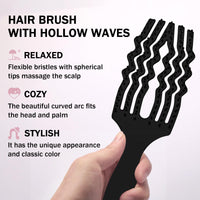 1 x Brand New Anti-Static Detangling Hair Detangling Brush Soft Curved Anti-Knot Breakage Brush with Soft Bristles for Fine and Fragile Curly Frizzy Hair to Straighten - RRP €15.6