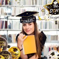 89 x Brand New KEELYY Graduation Hat Made of Paper, 12 Pieces Graduation Party Paper Crown, Adjustable Graduation Cap Graduation Decorations Crown Hat for Graduate Party, Graduation Party, Grad Ceremony - RRP €1708.8