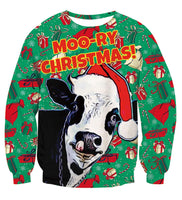 1 x RAW Customer Returns Rave on Friday Men s Ugly Christmas Sweater 3D Print Dairy Cow Christmas Sweater Ugly Festival Christmas Sweater Christmas Jumper XL - RRP €32.99