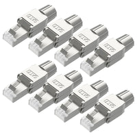 1 x RAW Customer Returns VCELINK RJ45 connector tool-free for installation cable Cat7 Cat6A network connector tool-free field-assembly shielded 10 Gbps 600MHz 8 pieces - RRP €40.33