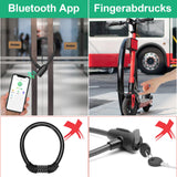 1 x RAW Customer Returns Fingerprint Lock, Eseesmart Bicycle Lock with Fingerprint APP, Waterproof Bicycle Lock High Security, 12mm Cable 420mm Length for Bicycle, Scooter, Door, Baby Carriage - RRP €40.33