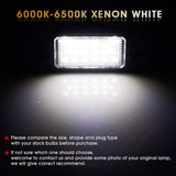 1 x RAW Customer Returns WinPower LED License Plate Light Bulbs License Plate Light Lamp 3582 SMD with CanBus Error Free 6000K Xenon Cold White Super Bright for 12V Cars, 2 Pieces - RRP €19.99