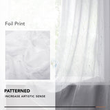 1 x RAW Customer Returns Deconovo curtains white curtain transparent linen look eyelet curtain voile eyelet curtain living room, 229x140, wave - RRP €24.85