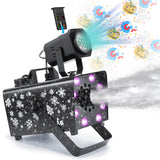 1 x RAW Customer Returns Hakuta Upgrade 800W Snow Machine with 8 LED RGB Lights, LED Projection and 2 Wireless Remote Controls, Perfect for Christmas, Halloween, Parties, Wedding and DJ Stage - RRP €90.74