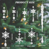 1 x RAW Customer Returns Christmas tree decorations - acrylic icicle snowflake ice drops pendants - 16 pieces Christmas tree decorations snowflakes - Christmas tree decorations - Christmas tree crystal decorations - RRP €15.99