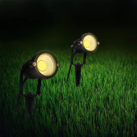 1 x RAW Customer Returns BLOOMWIN garden spotlight with ground spike warm white set of 4, garden lighting garden light 5w 220V COB Landscape LED IP65 waterproof LED garden lamp spot spotlight outside outdoor lighting - RRP €37.99