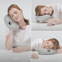 1 x RAW Customer Returns OSTRICH PILLOW Mini the travel pillow for the plane, car, neck support for flying, pillow for the power nap, travel companion for women and men - available in Sleepy Blue - RRP €39.0