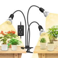 1 x RAW Customer Returns SANSI LED plant lamp for indoor plants, 450W full spectrum 3 gooseneck clip plant light with timer 4 8 12 hours, growth lamp with high PPFD growth lamp for garden, greenhouse - RRP €66.88