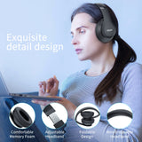 1 x RAW Customer Returns Uliptz Bluetooth Headphones Over Ear, 65 Hours Playtime Headphones Wireless Bluetooth with 6 EQ Modes, HiFi Stereo Foldable Bluetooth 5.3 Wireless Headphones for Travel Office Mobile Phone PC Black  - RRP €23.59