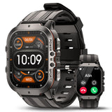 1 x RAW Customer Returns AVUMDA Smartwatch Men 1.96 AMOLED HD Screen, Smartwatch Men with Phone Function Blood Pressure Measurement Heart Rate Pedometer SpO2, Smartwatch Outdoor IP68 with 100 Sports Modes for Android iOS - RRP €58.56