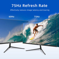 1 x RAW Customer Returns ZFTVNIE 24 inch Computer Monitor Full HD 1920 x 1080P PC Monitor Frameless IPS Computer Screen 75Hz HDMI VGA Ports VESA Mountable, Display for PC PS4 PS5 - RRP €99.99