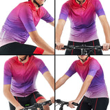 1 x Brand New wakdop Men s Cycling Jerseys Riding Tops Bike Shirts Bike Clothing Full Zip Bike Jacket with Back Pockets-Red Purple M - RRP €22.8