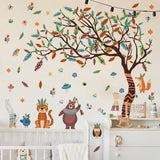 6 x Brand New Jungle Tree Animals Wall Stickers, 6 Pieces Peel and Stick Wall Stickers Removable Tiger Owl Fox Rabbit Bear for Kids Nursery Bedroom Living Room - RRP €112.26