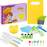 10 x Brand New Lucywey 23-piece children s knife set for children from 3 years, comes with packaging box, suitable as a gift, children s safety chef s knife, kitchen knife, Montessori knife, children s cooking set - RRP €269.9