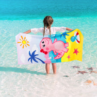 5 x Brand New Dotie Beach Towel - 76 x 150 cm Beach Towel Soft Kids Bath Towel Quick Dry Sand Free Bath Towels Lightweight Absorbent Towel Pool Swimming Travel - RRP €96.0