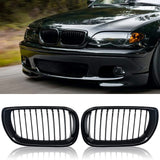 1 x RAW Customer Returns Front Hood Kidney Radiator Grille 1 Pair, Premium Sport Radiator Grille for 3-Series E46 2001-2005, Front Grille Glossy Black, Single Bridge or Double Bridge Single Bridge  - RRP €49.99