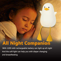 1 x RAW Customer Returns Lightzz Night Light for Kids, Cute Duck Silicone Bedside Lamp for Children s Room, ABS SIL, Touch Control, Portable and Rechargeable, Dimmable, Birthday Christmas Gifts for Boys and M - RRP €19.15