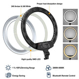 1 x RAW Customer Returns WISAMIC 18 inch LED Ring Light with Stand Phone Holder, Touch and Remote Control, Bi-Color Dimmable 2800K-6000K for Selfie, Makeup, Camera, Cell Phone, YouTube, Video, Photography, Lighting  - RRP €80.66