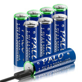 1 x RAW Customer Returns Mspalocell USB-C Lithium AA Batteries Rechargeable 1.5V 3600mWh, Quick Charge Rechargeable AA Batteries with Multiple Type-C Charging Cables, Low Self-Discharge, with Charging Light, 8 Pack Batteries - RRP €38.21