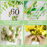 25 x Brand New 40 Years Balloons, 40 Years Birthday Decorations for Women and Men, 40 Years Banner Decorations, Sage Green Balloons, 40 Years Birthday Banner Decorations for 40 Years Party Background - RRP €371.5