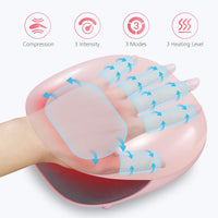 1 x RAW Customer Returns Comfier Rechargeable Hand Massager with Heat, Finger Massager with 3 Levels Compression Heating, Hand Massager Machine for Palm, Carpal Tunnel, Ideal Gifts for Women or Men - RRP €67.22