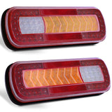 1 x RAW Customer Returns D-TECH 2 pcs 9-30V E-Mark approval LED trailer tail light brake light reversing fog light dynamic indicator light Ip67 waterproof for truck lorry camper van tractor tail light - RRP €96.8