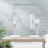 1 x RAW Customer Returns SmartDevil Table Fan, Table Fan USB Very Quiet Fan USB, Rechargeable 3000 mAh Battery, Portable Desk Fan, 4 Speed Wind, 45 Adjustable, USB Fan Small Quiet for Home Office - White - RRP €18.05