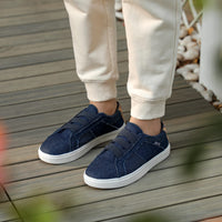 1 x RAW Customer Returns STQ Women s Sneakers Slip on Canvas Comfort Shoes Navy EU39 - RRP €34.5