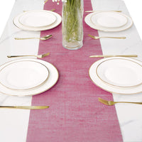 7 x Brand New Table runner linen cloth in pink 40 cm x 10 m , PVC table ribbon DIY placemat washable wear-resistant, linen cloth table runner boho table decoration for birthdays, weddings, communion, outdoor - RRP €112.84