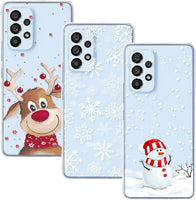 1 x Brand New Yiscase Pack of 3 Xmas Mobile Phone Cases Compatible with Samsung Galaxy A14 5G Case Christmas Transparent Mobile Phone Case Ultra Thin Silicone Case TPU Bumper Cover - Elk, Snowflake, Snowman - RRP €10.07