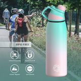 1 x RAW Customer Returns Fjbottle stainless steel sports drinking bottle with magnetic lid 1L, 800ml, 600ml, 400ml BPA-free leak-proof children s bottle - suitable for carbonated drinks, bicycle water bottle thermos for school, fitness - RRP €22.99