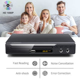 1 x RAW Customer Returns Compact DVD player for TV with SCART HDMI Cinch output, metal shell CD DVD player Region Free, USB playback MIC 2 ports, 1 6 Regions Free - RRP €42.8