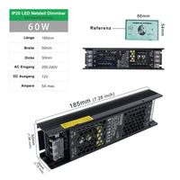 1 x RAW Customer Returns REYLAX LED transformer 12V 60W dimmable TRIAC 0 1-10V, power supply 12V 5A, constant voltage LED transformer, transformer 230V to 12V switching low voltage LED driver, for 12 volt LED strips - RRP €27.14