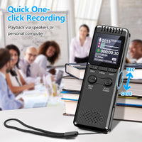 1 x RAW Customer Returns Vivaniir 64GB Digital Voice Recorder, 80 Hours Long Battery Life 1100mAh, Rugged Voice Recorder with Voice Activation and Metal Housing, USB-C Audio Recorder for Conference Meeting - RRP €40.99