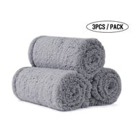 1 x RAW Customer Returns 1 Pack 3 Blankets Super Soft Premium Fluffy Dog Blanket Cat Blanket for Pet Dogs Cats Puppy Gray S 45 75 cm  - RRP €24.99