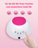 1 x RAW Customer Returns SUNUV SUN2C Nail Dryer UV LED Nail Lamp for Gel Nails, 10, 30, 60, 90s Timer, Automatic Infrared Sensor, Suitable for Manicure and Pedicure, Valentine s Gift Pink  - RRP €39.99