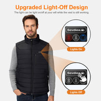 1 x RAW Customer Returns Sevdiea Heated Vest Men with Power Bank 16000mAh 7.4V, 11 Heating Zones Heated Vest Men, Hilpert Heated Vest with Battery for Camping-L - RRP €84.7