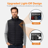 1 x RAW Customer Returns Sevdiea Men s Heated Vest with 16000mAh 7.4V Battery Included, Men s Heated Vest 9 Heating Zones, Warm Battery Heated Vest for Ski Camping-2XL - RRP €98.35