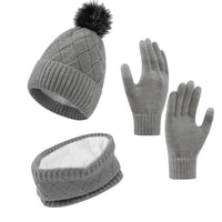 5 x Brand New ZETIY women s scarf knitted hat combination set winter beanie gloves knitting set gift set touchscreen gloves for outdoor skiing - dark grey - RRP €138.0