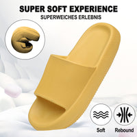 1 x RAW Customer Returns Geweo Slippers Women s Bathing Slippers Men s Thick EVA Cozislides Original Slippers Super Soft Clouds Slippers Bathing Slippers Non-Slip Bathing Shoes Comfortable Mules Slides Unisex Yellow 40 41EU - RRP €19.99