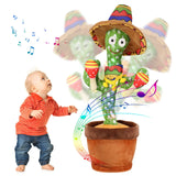 1 x RAW Customer Returns seOSTO Cactus Plush Toy That Dances and Talks Repeats What They Say for Children Adults - RRP €22.99