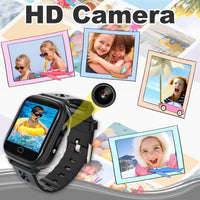 1 x RAW Customer Returns FRLONE Kids Smartwatch Phone - IP67 Waterproof Smartwatch Boys Girls with Touch Screen 5 Games Camera Alarm SOS Call - Digital Wrist Watch for 3-13 Years Children Birthday Gift Black , Small - RRP €39.32