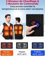 1 x RAW Customer Returns KEMIMOTO Heated Vest for Men Women, Electric Heated Vest with USB, Battery-Powered Heated Vests Dual Controls for Outdoors Work Skiing Hiking Hunting Motorcycle Battery-Free S - RRP €69.99