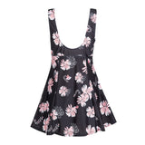 1 x RAW Customer Returns Ecupper Swimsuit Women Elegant One Piece Swimsuit with Chest Pad Swimsuit Dress with Bow Swimsuit Large Size Pink Flower L - RRP €40.33