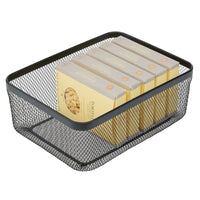 1 x RAW Customer Returns mDesign set of 4 all-purpose metal baskets storage basket for kitchen, pantry, bathroom etc. compact and universal wire basket black - RRP €64.24