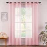 1 x RAW Customer Returns MIULEE Modern Bedroom Translucent Polyester Curtains Eyelet Window Curtain Living Room Curtains for Living Room Bedroom Dining Room Living Room Kitchen Living Room of 2 Units 140 x 175cm Baby Pink - RRP €16.19