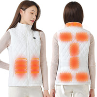 1 x RAW Customer Returns Women s Heated Vest, Electric Heated Vest, USB Heated Jacket, Motorcycle Heated Jacket, Heated Clothing Adjustable Temperature Washable for Outdoor Camping Hunting S, White  - RRP €38.5