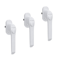 1 x RAW Customer Returns SCH CO window handle with push button Pack of 3 Window handle with locking button as child safety and burglary protection - from the brand manufacturer Sch co - RRP €72.69